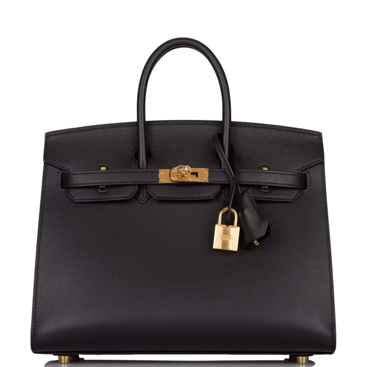 Hermes Black Veau Madame Sellier Birkin 25cm Gold Hardware Hermes