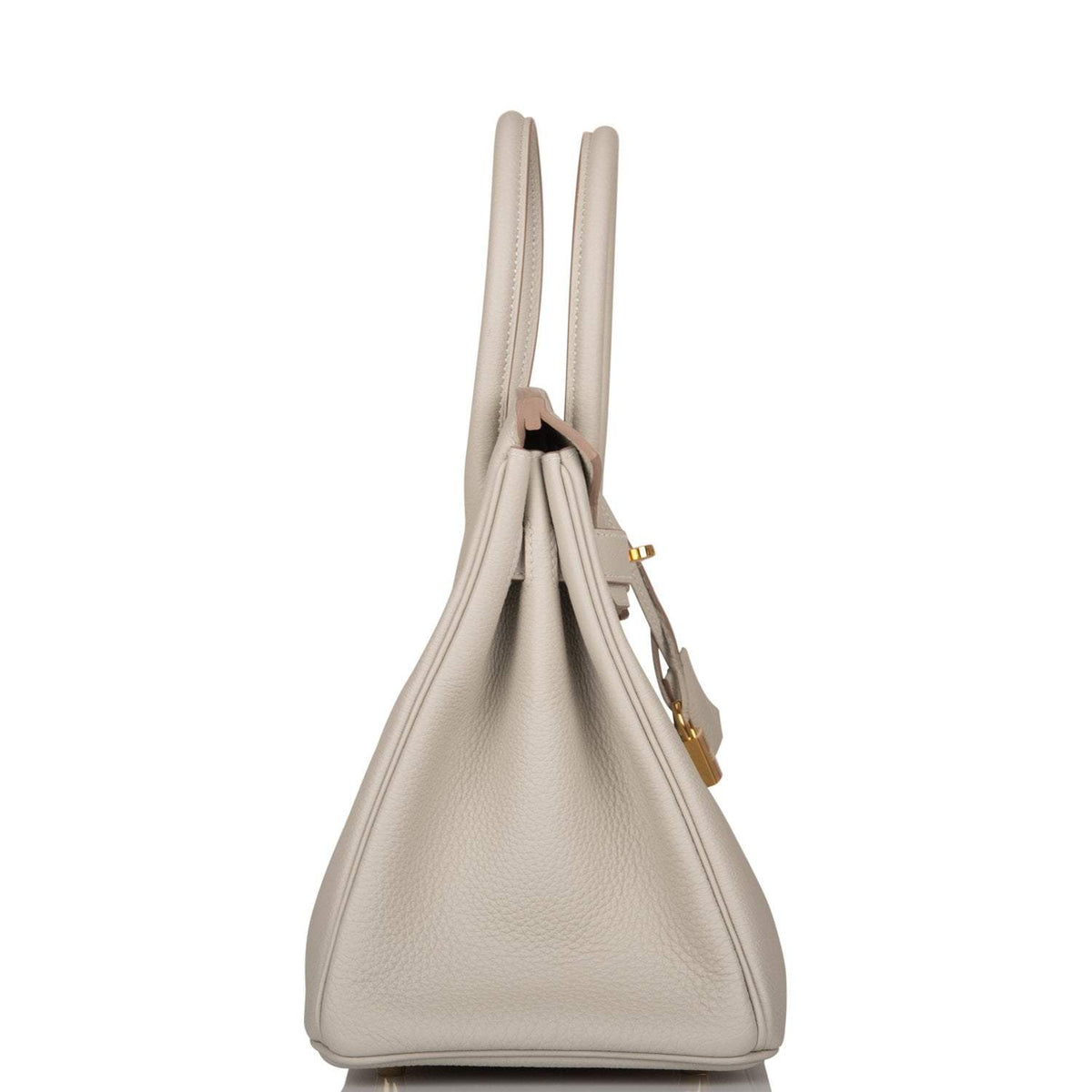 Hermes Gris Perle Togo Birkin 30cm Gold Hardware BagAg