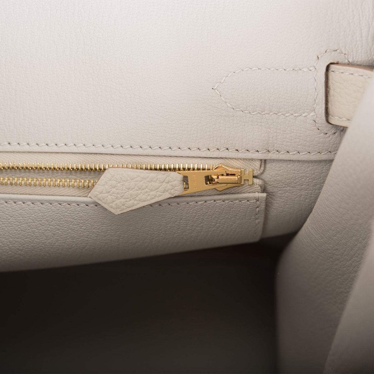 Hermes Gris Perle Togo Birkin 30cm Gold Hardware BagAg