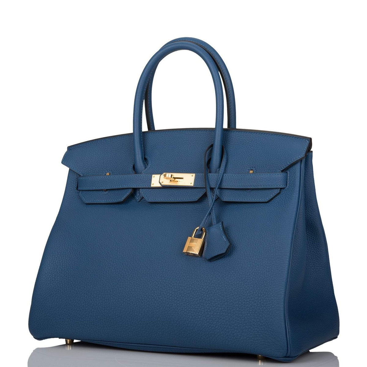 Hermes Deep Blue Togo Birkin 35cm Gold Hardware BagAg