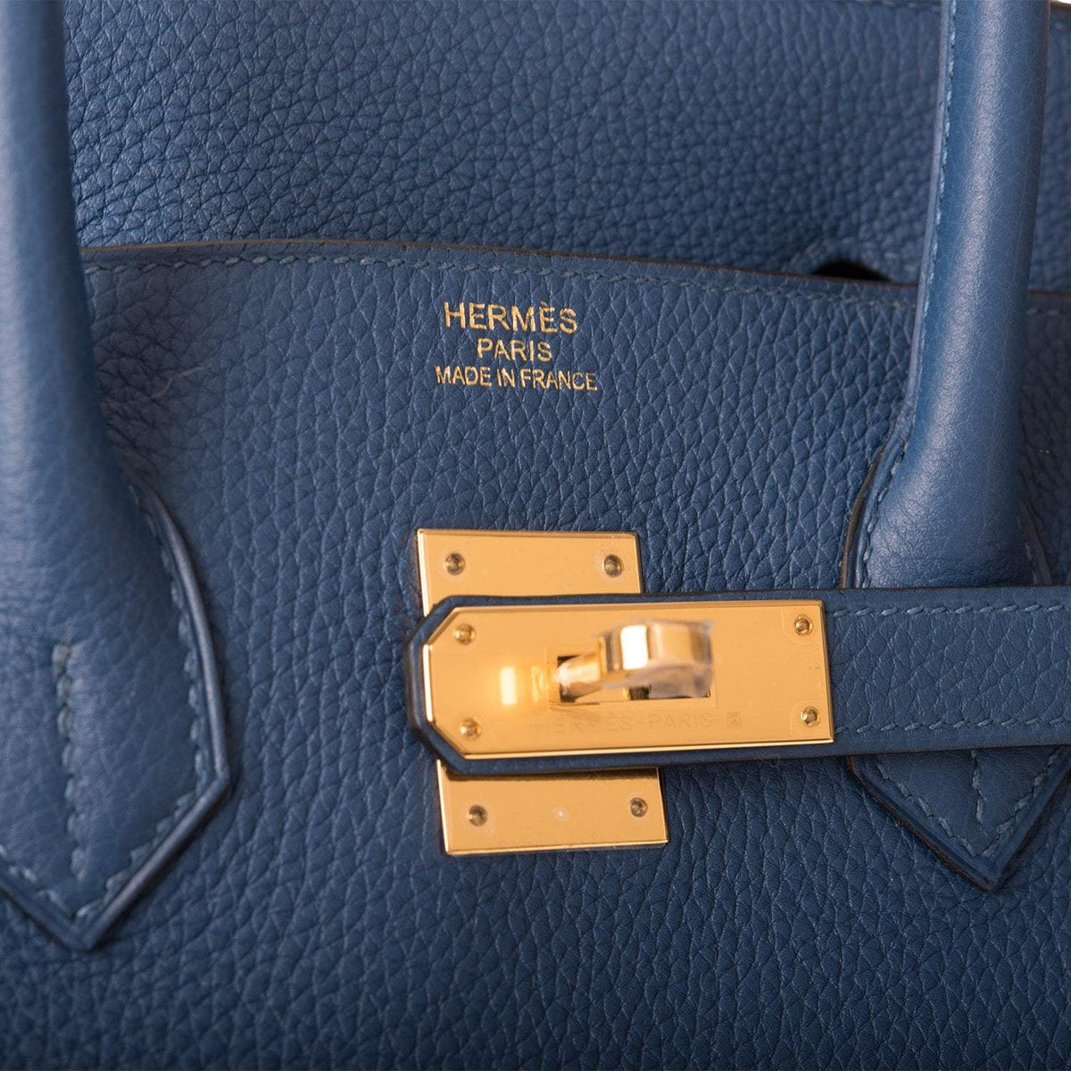 Hermes Deep Blue Togo Birkin 35cm Gold Hardware BagAg