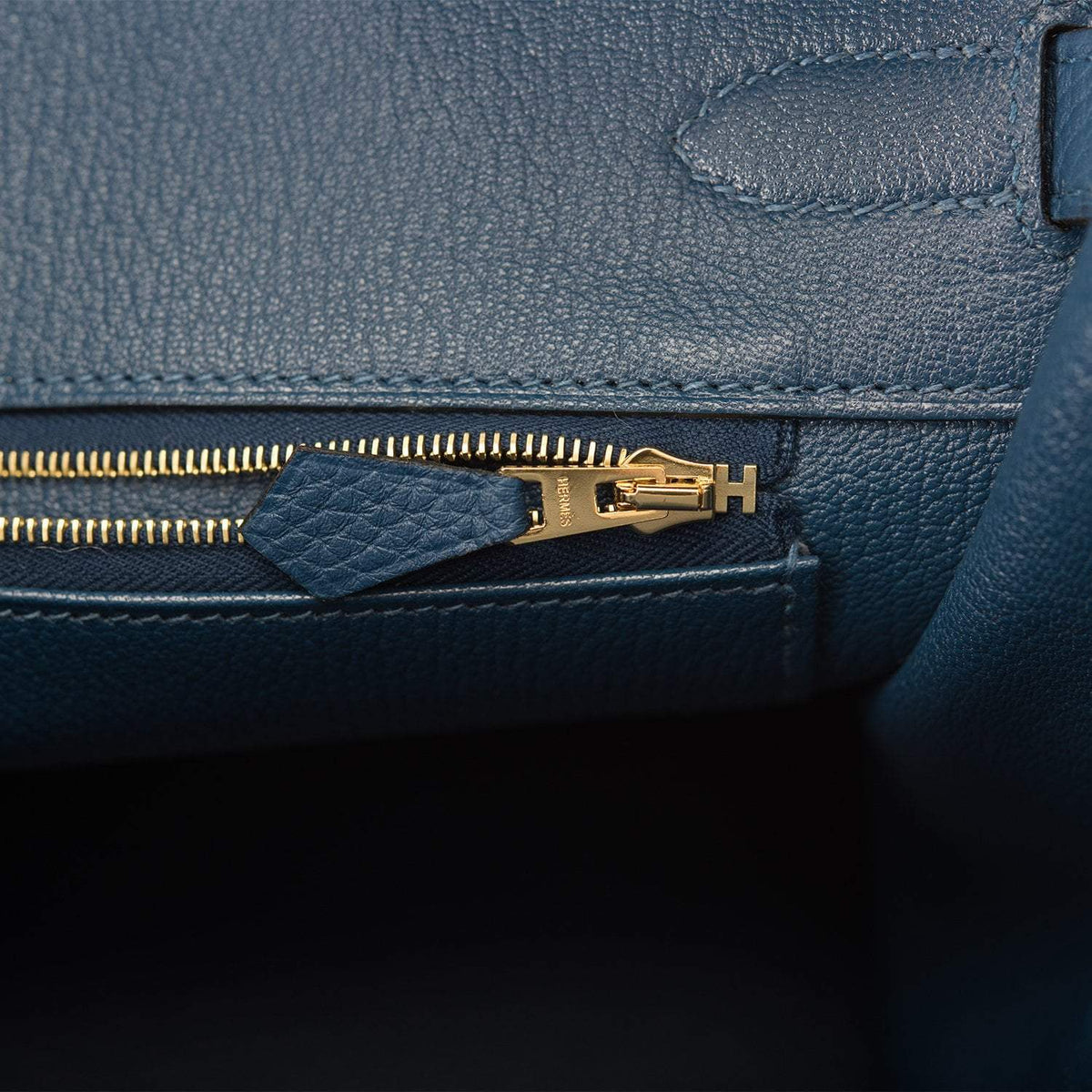 Hermes Deep Blue Togo Birkin 35cm Gold Hardware BagAg