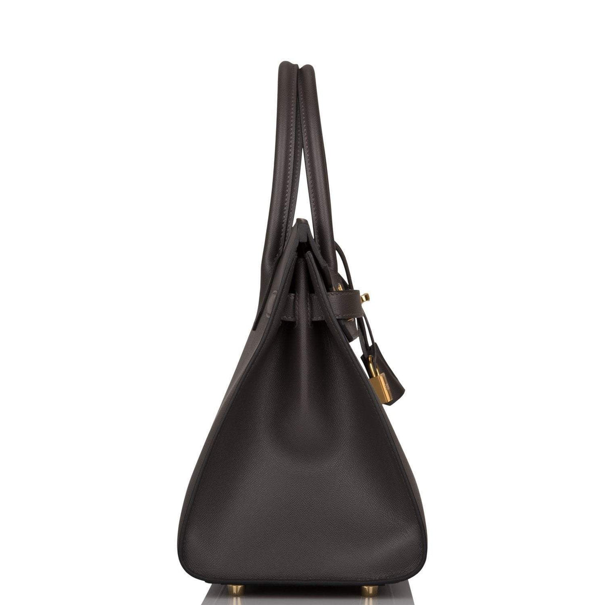Hermes Graphite Veau Madame Sellier Birkin 30cm Gold Hardware BagAg