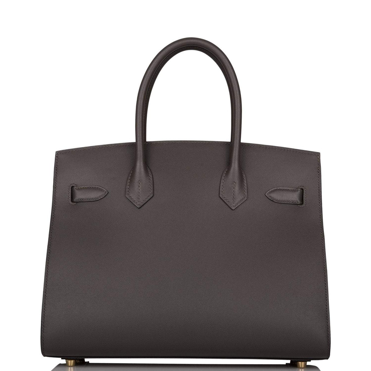 Hermes Graphite Veau Madame Sellier Birkin 30cm Gold Hardware BagAg
