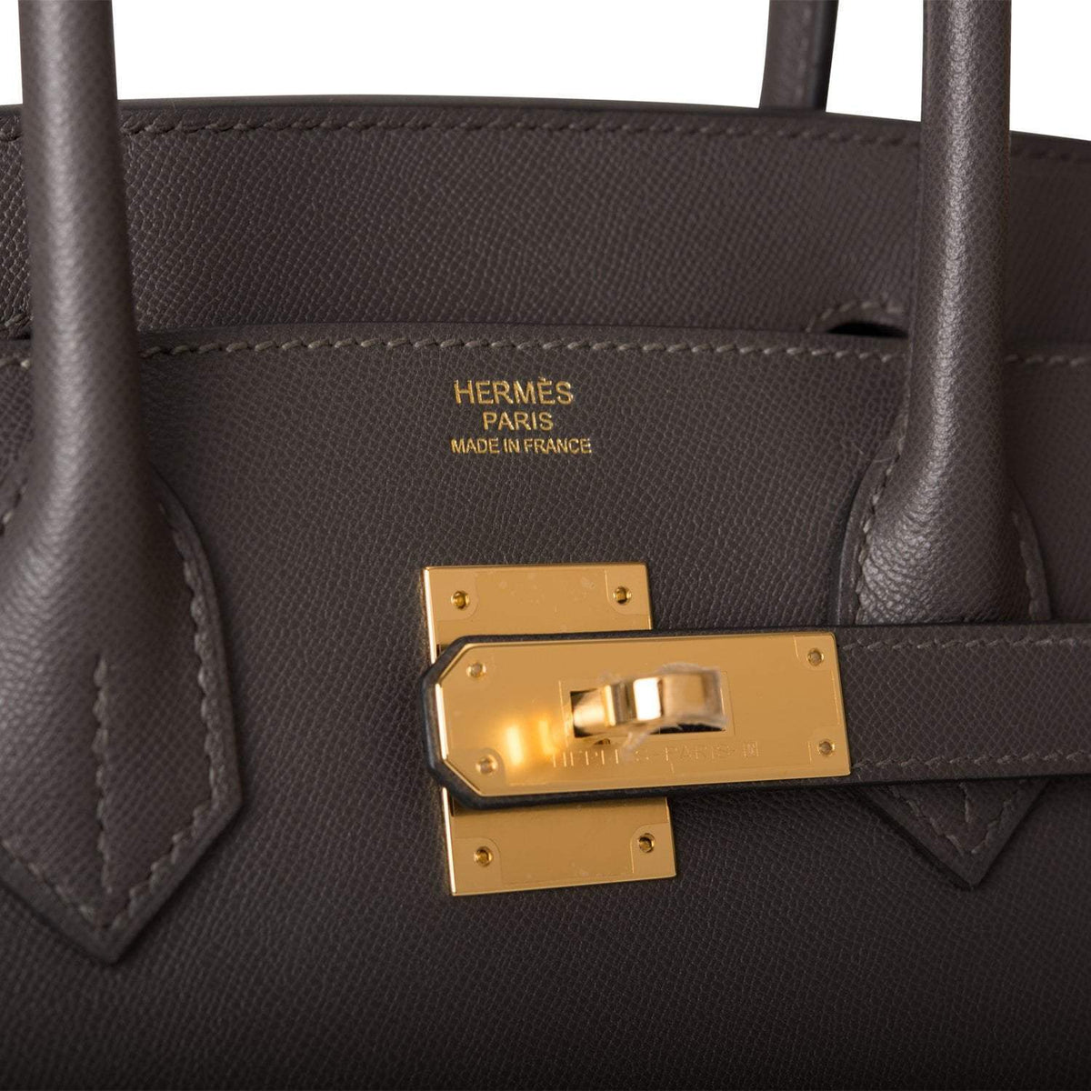 Hermes Graphite Veau Madame Sellier Birkin 30cm Gold Hardware BagAg