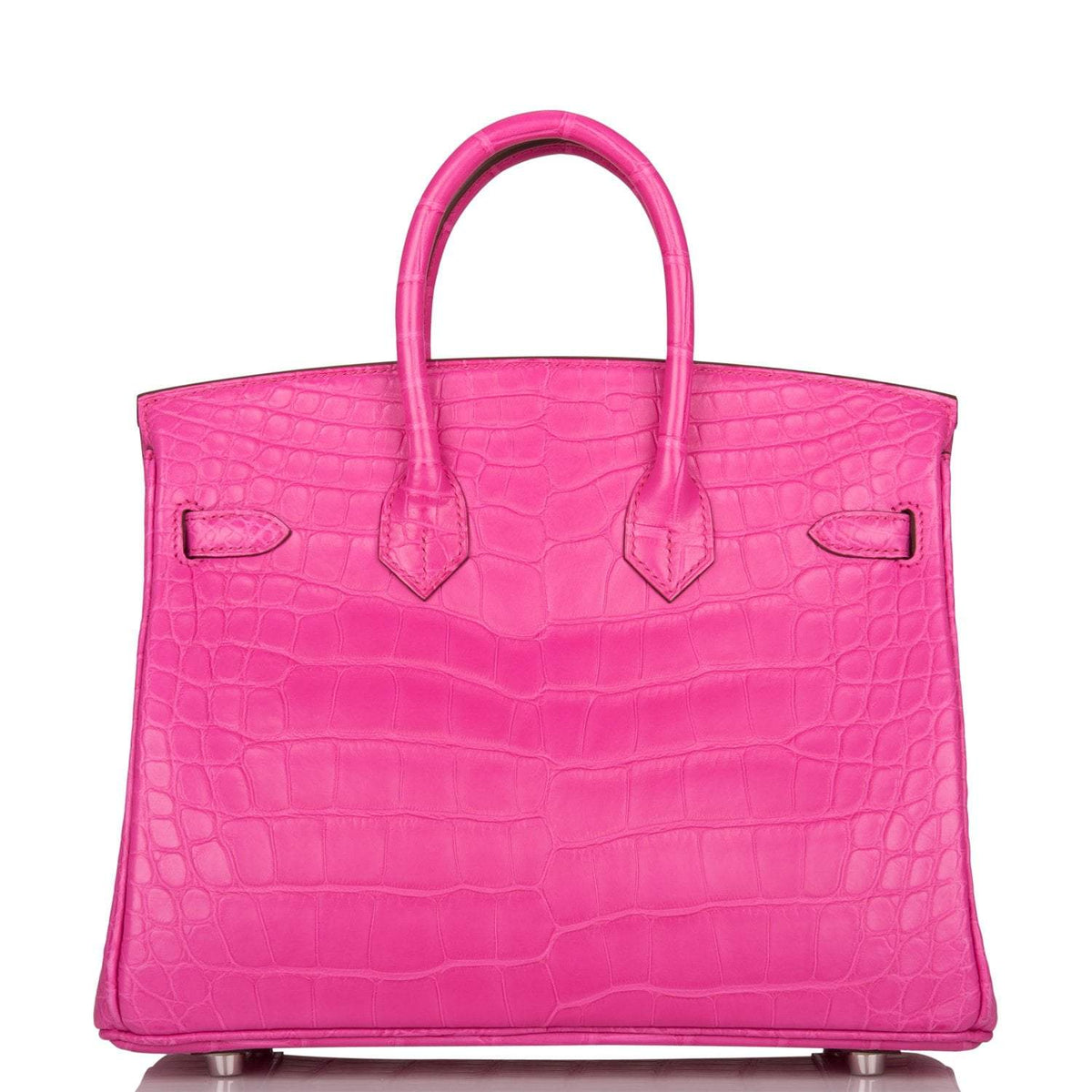 Hermes Birkin 25 Rose Shocking Matte Alligator Palladium Hardware Hermes