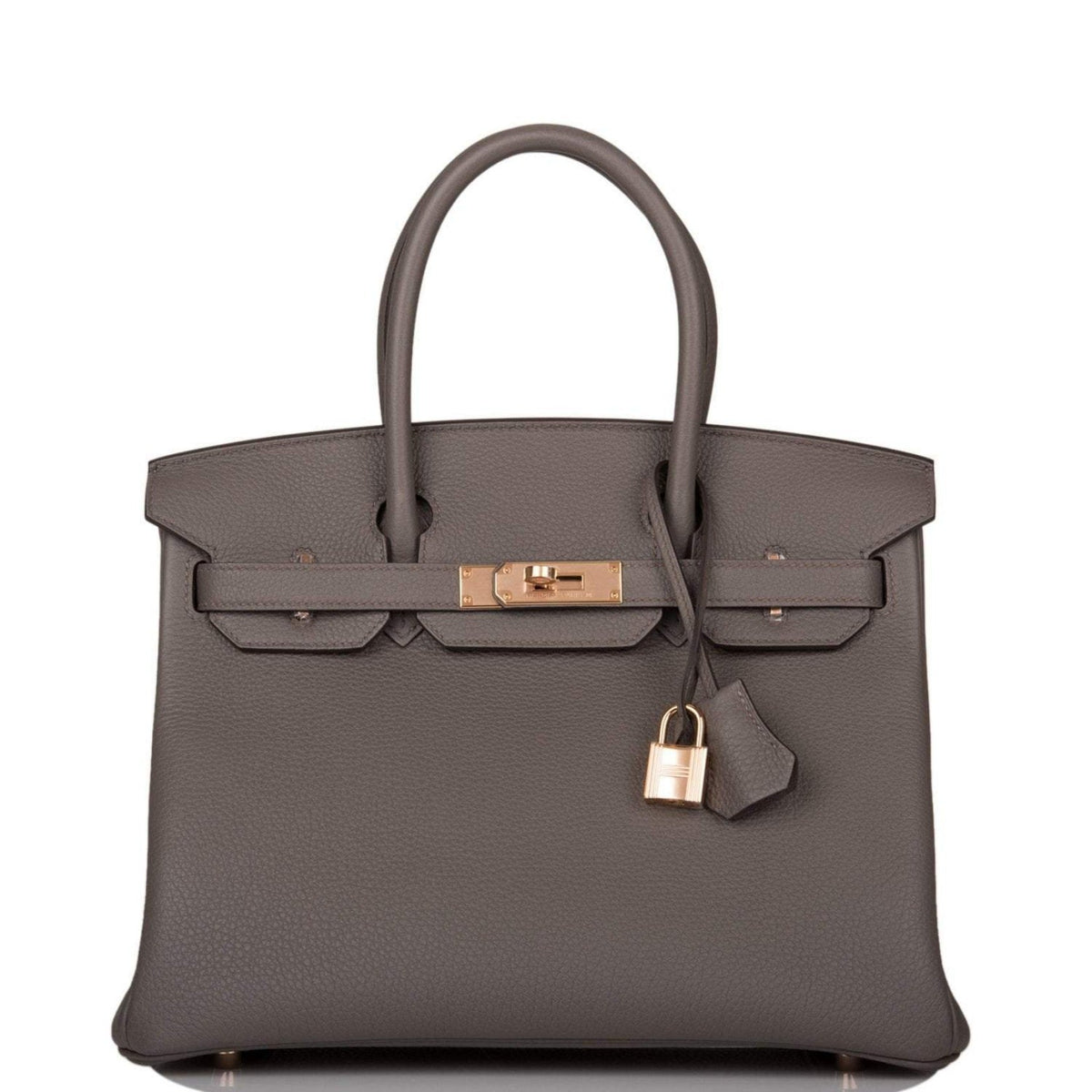 Hermes Etain Togo Birkin 30cm Rose Gold Hardware BagAg
