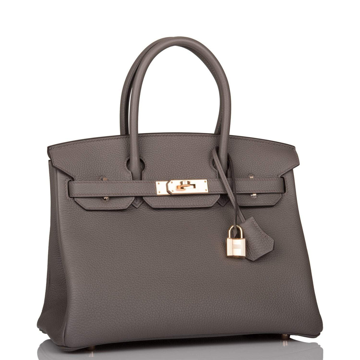 Hermes Etain Togo Birkin 30cm Rose Gold Hardware BagAg