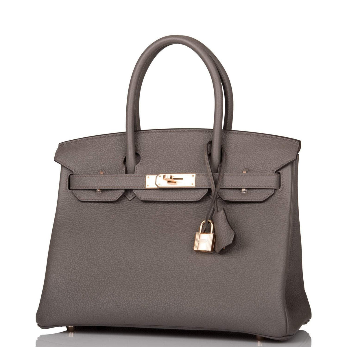 Hermes Etain Togo Birkin 30cm Rose Gold Hardware BagAg