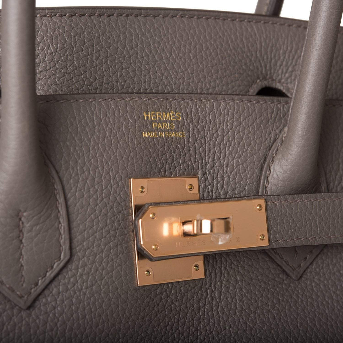 Hermes Etain Togo Birkin 30cm Rose Gold Hardware BagAg