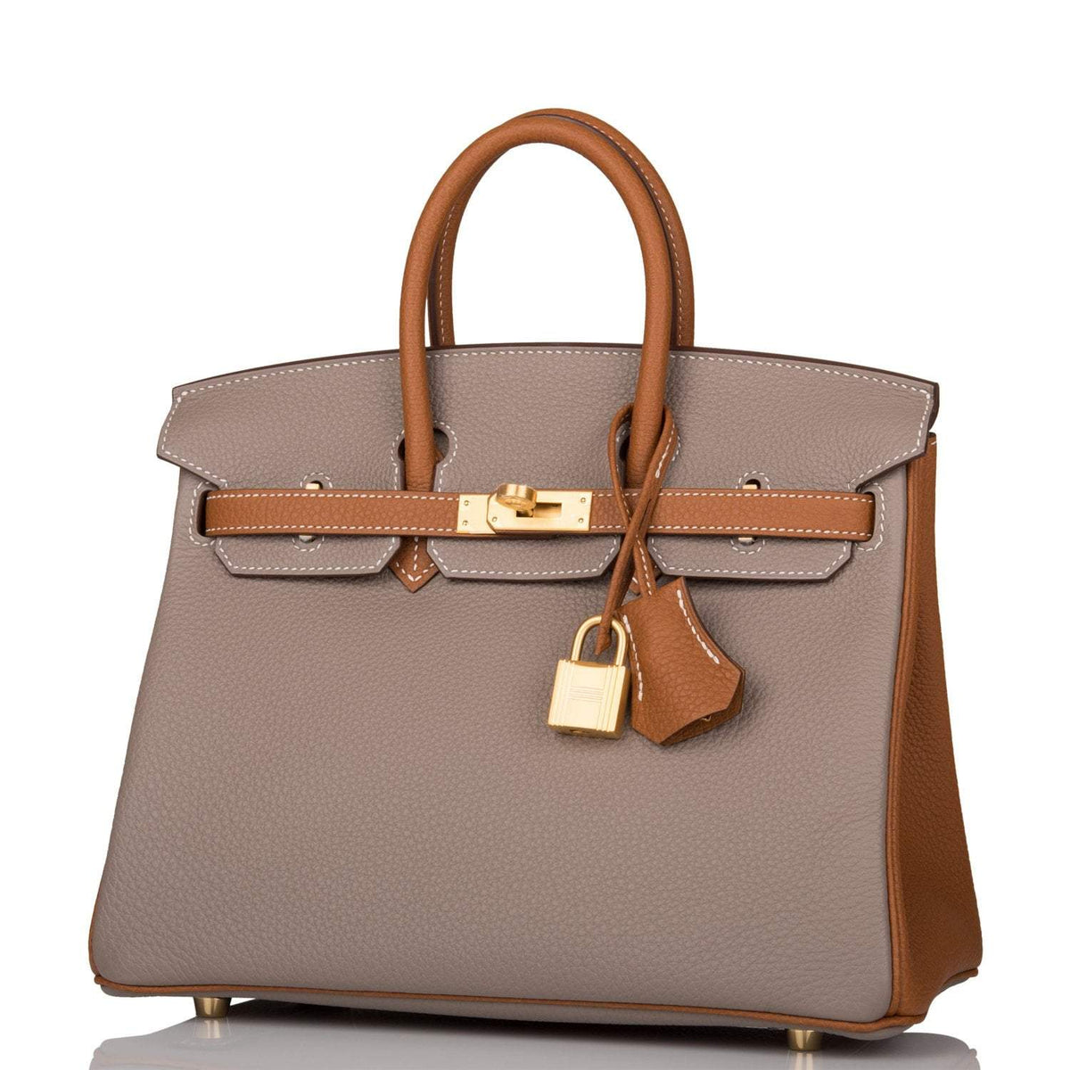 Hermes Birkin 25 Gris Asphalte and Gold Togo Brushed Gold Hardware Hermes