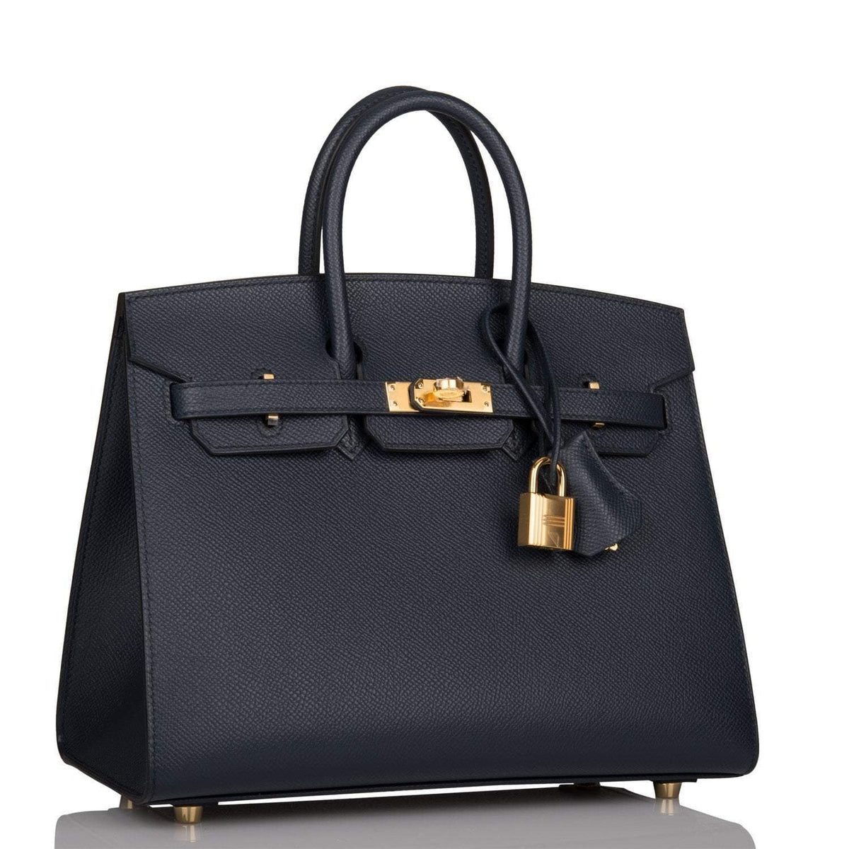Hermes Birkin Sellier 25 Bleu Indigo Epsom Gold Hardware BagAg