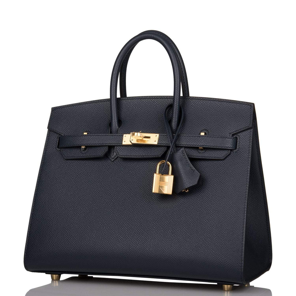 Hermes Birkin Sellier 25 Bleu Indigo Epsom Gold Hardware BagAg