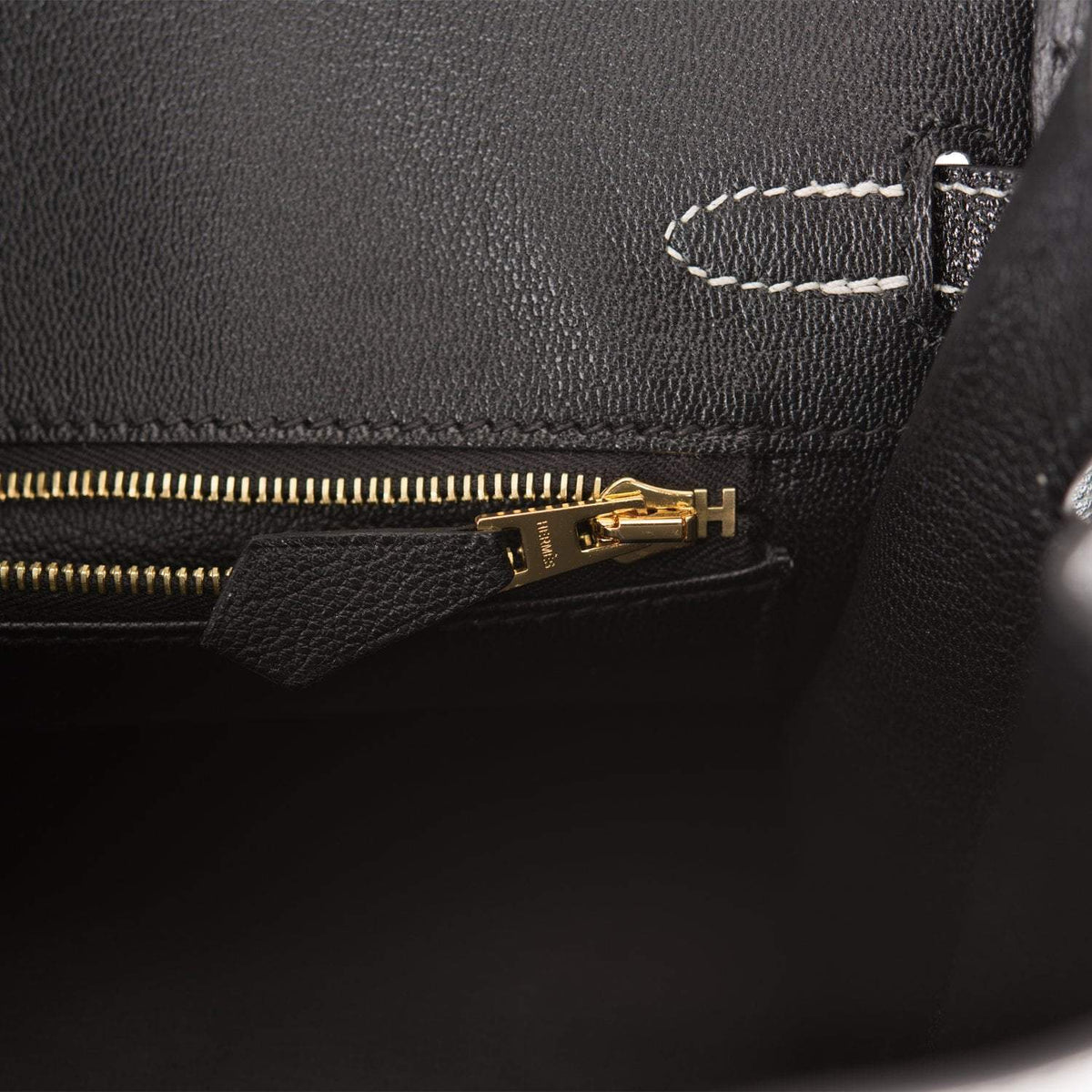 Birkin 25 Gris Perle and Black Chèvre Brushed Gold Hardware Hermes