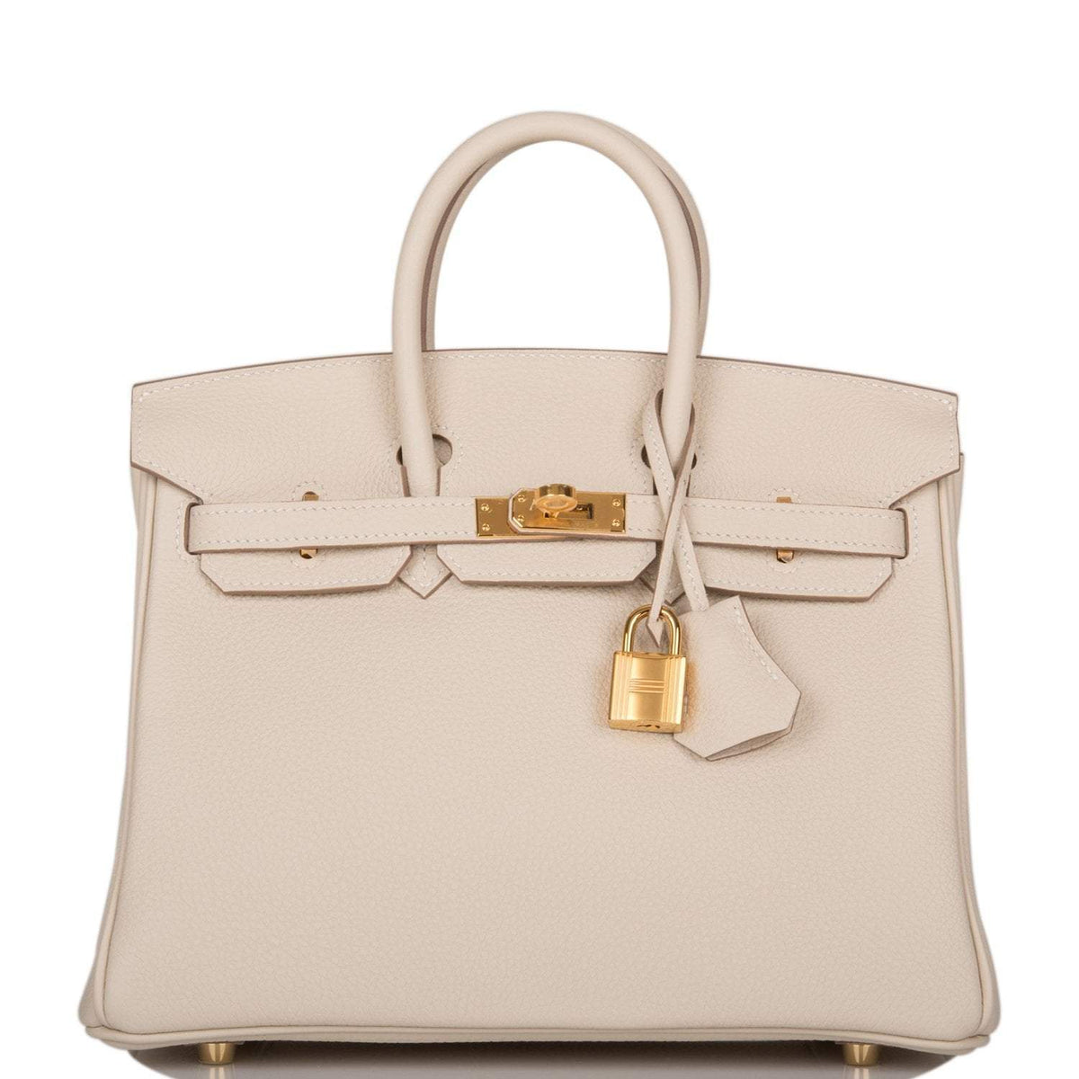 Hermes Birkin 25 Craie Togo Gold Hardware Hermes
