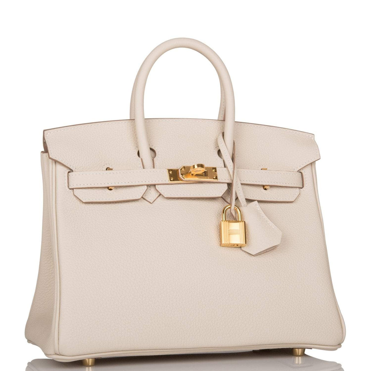 Hermes Birkin 25 Craie Togo Gold Hardware Hermes