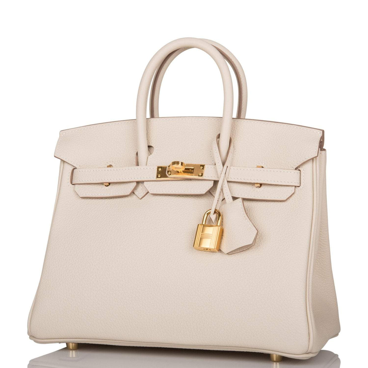 Hermes Birkin 25 Craie Togo Gold Hardware Hermes