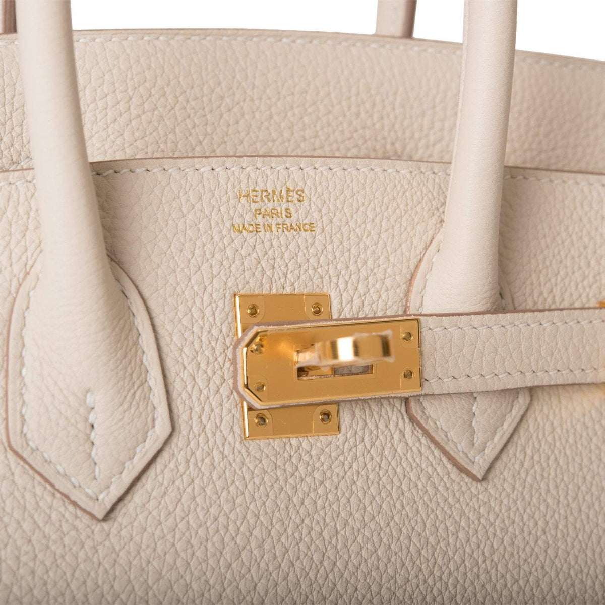 Hermes Birkin 25 Craie Togo Gold Hardware Hermes