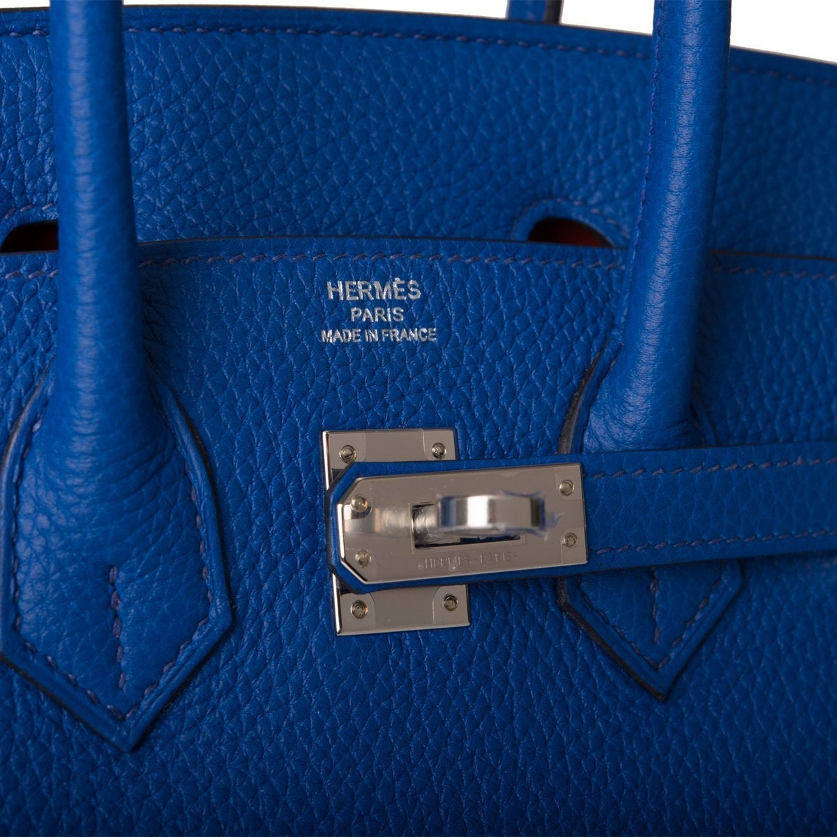 Hermes Birkin 25 Bleu Royal Verso Togo Palladium Hardware Hermes