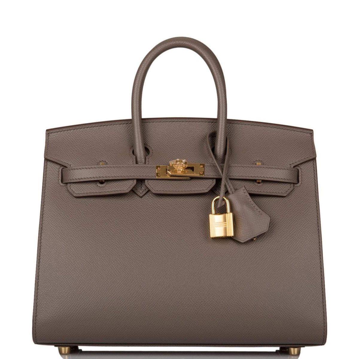 Hermes Birkin Sellier 25 Etain Epsom Gold Hardware Hermes