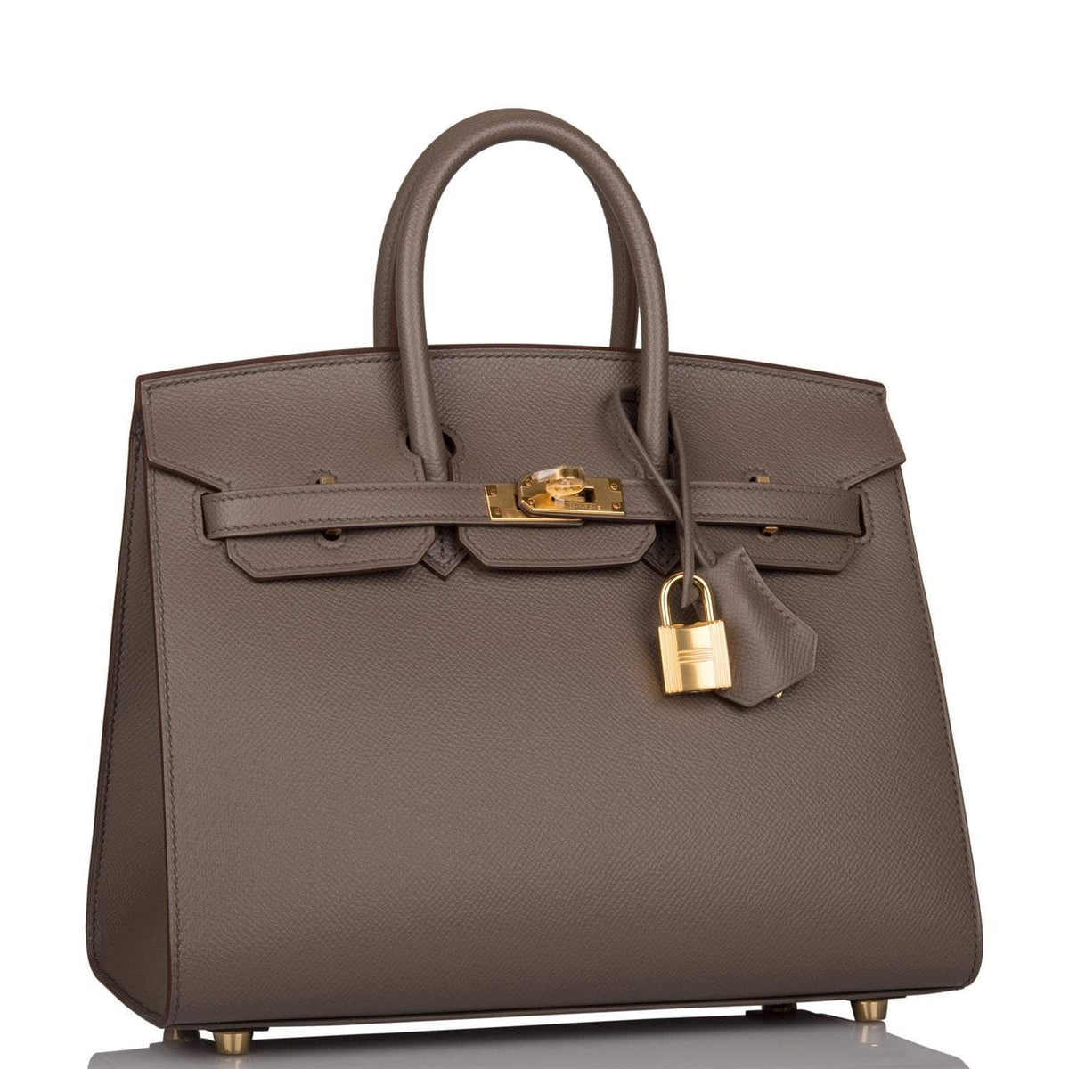 Hermes Birkin Sellier 25 Etain Epsom Gold Hardware Hermes