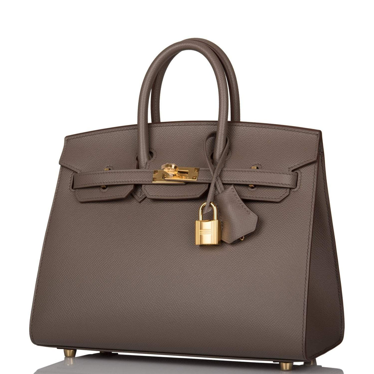Hermes Birkin Sellier 25 Etain Epsom Gold Hardware Hermes
