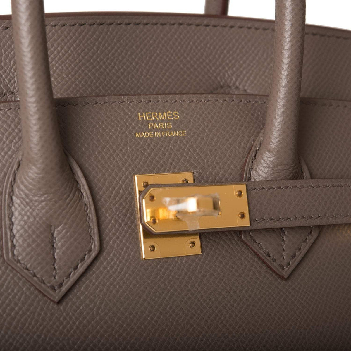 Hermes Birkin Sellier 25 Etain Epsom Gold Hardware Hermes