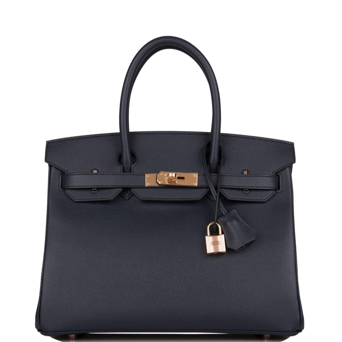 Hermes Birkin 30 Bleu Indigo Epsom Rose Gold Hardware Hermes