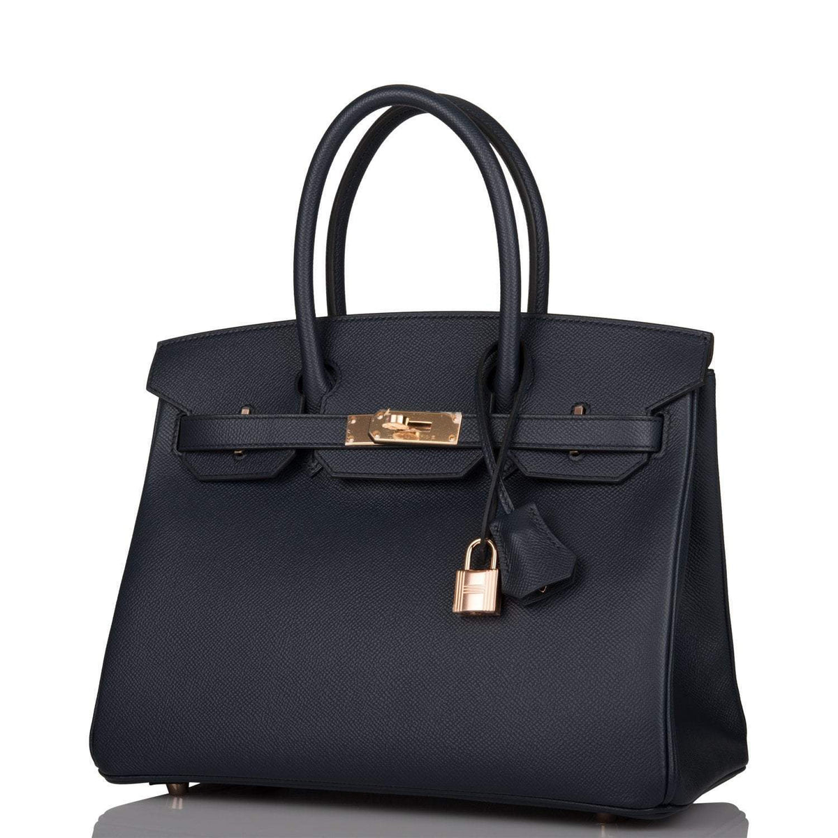 Hermes Birkin 30 Bleu Indigo Epsom Rose Gold Hardware Hermes
