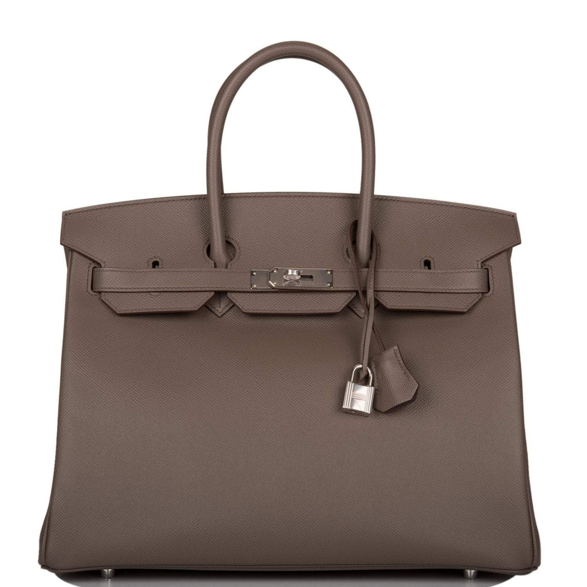 Hermes Birkin 35cm Etain Epsom Palladium Hardware BagAg