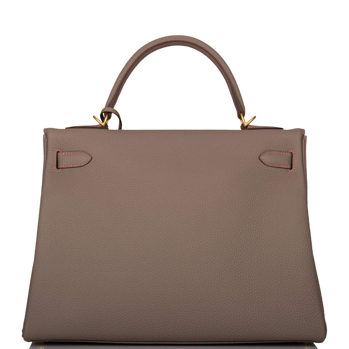 Hermes Horseshoe Stamp (HSS) Gris Asphalte Verso Togo Retourne Kelly 32cm Brushed Gold Hardware Hermes