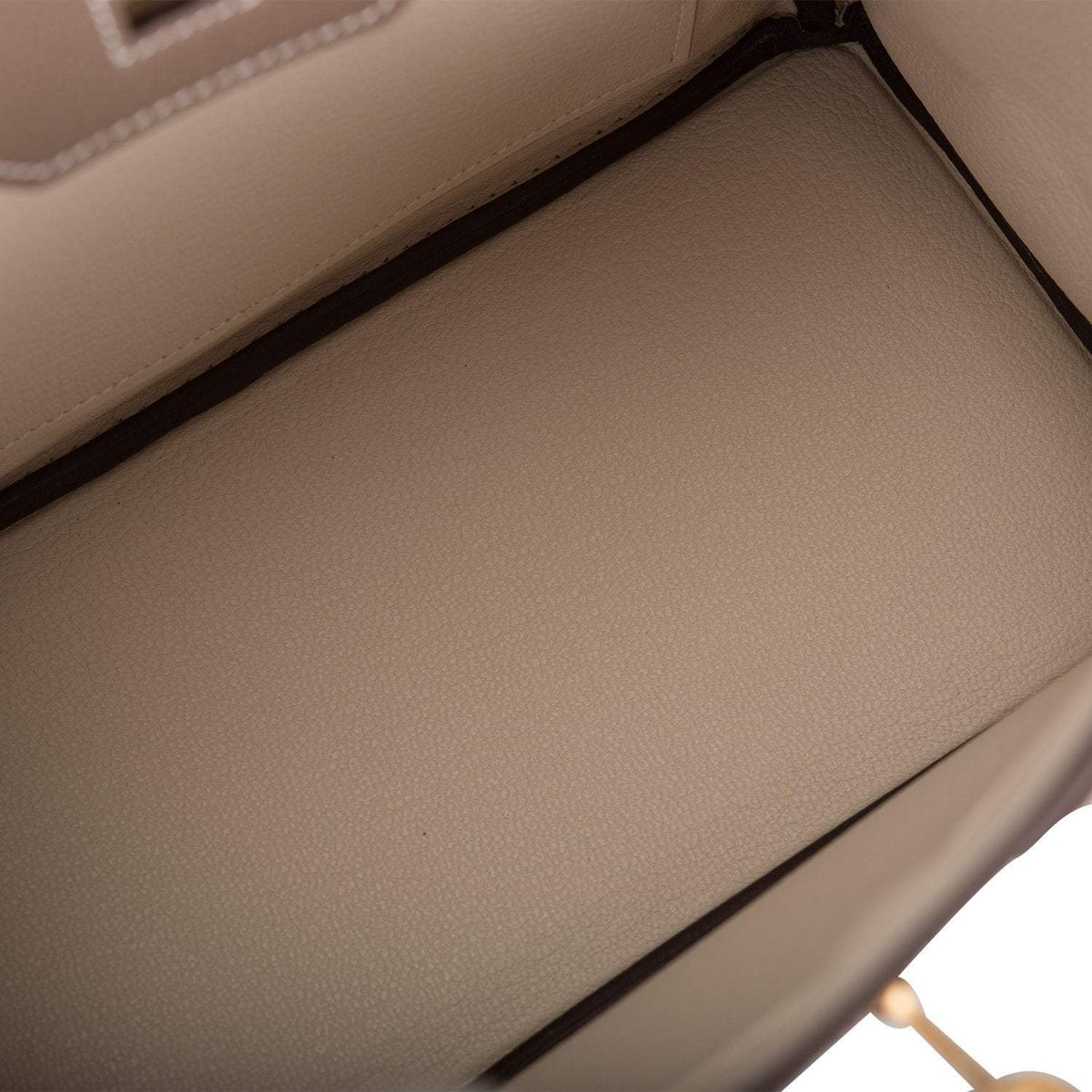 Hermes Birkin 25 Etoupe and Craie Togo Brushed Gold Hardware Hermes