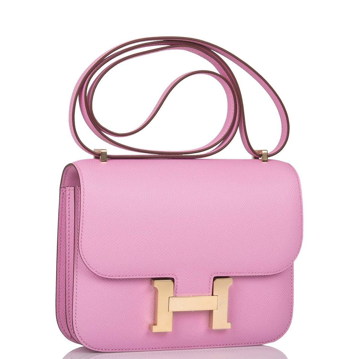 Hermes Mauve Sylvestre Epsom Mini Constance 18cm Permabrass Hardware Hermes