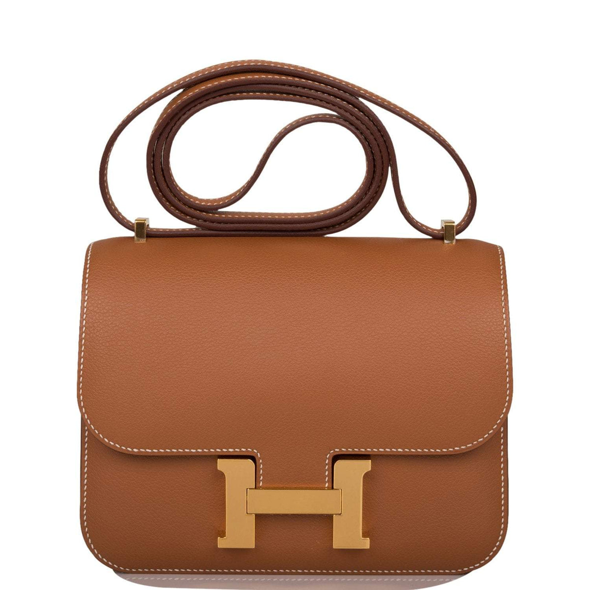 Hermes Gold Evercolor Mini Constance 18cm Gold Hardware Hermes