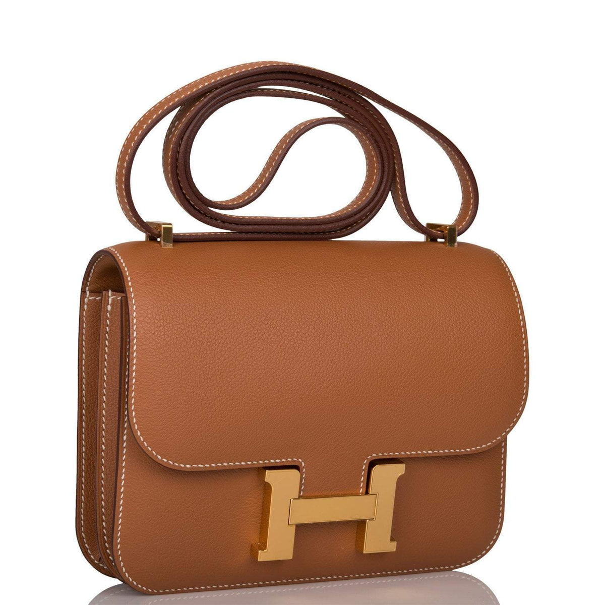 Hermes Gold Evercolor Mini Constance 18cm Gold Hardware Hermes