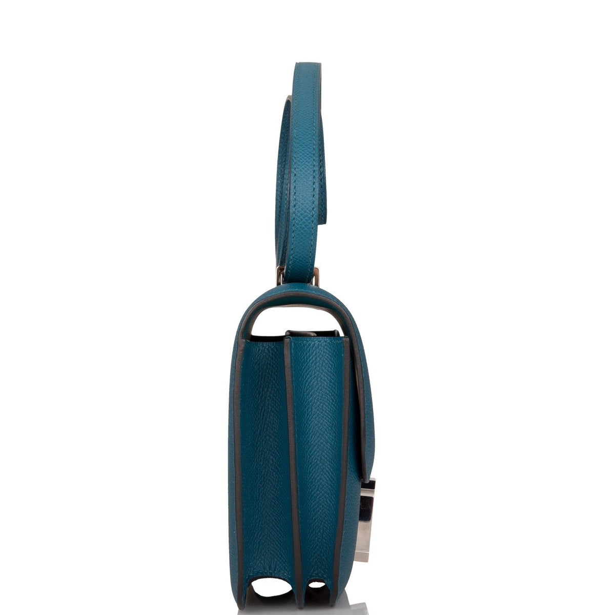 Hermes Vert Bosphore Epsom Mini Constance 18cm Lacquer Hardware BagAg