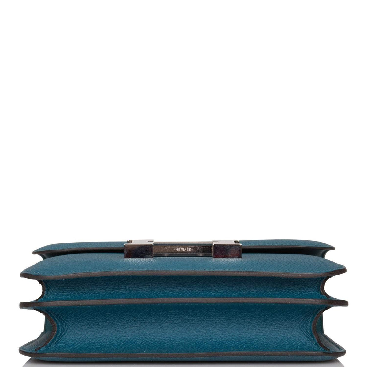 Hermes Vert Bosphore Epsom Mini Constance 18cm Lacquer Hardware BagAg