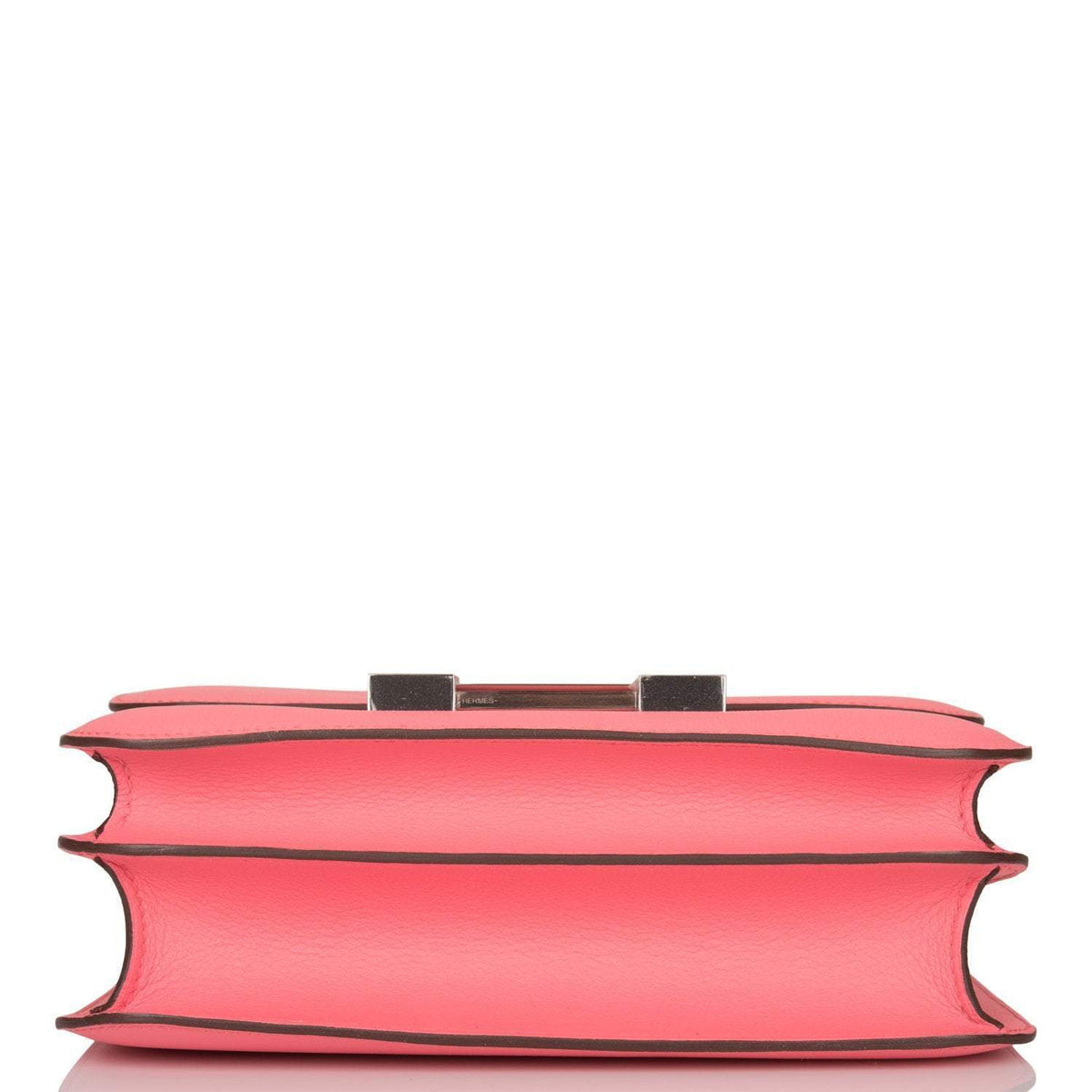 Hermes Rose D'Ete Verso Evercolor Constance 24cm Palladium Hardware Crowned Bag