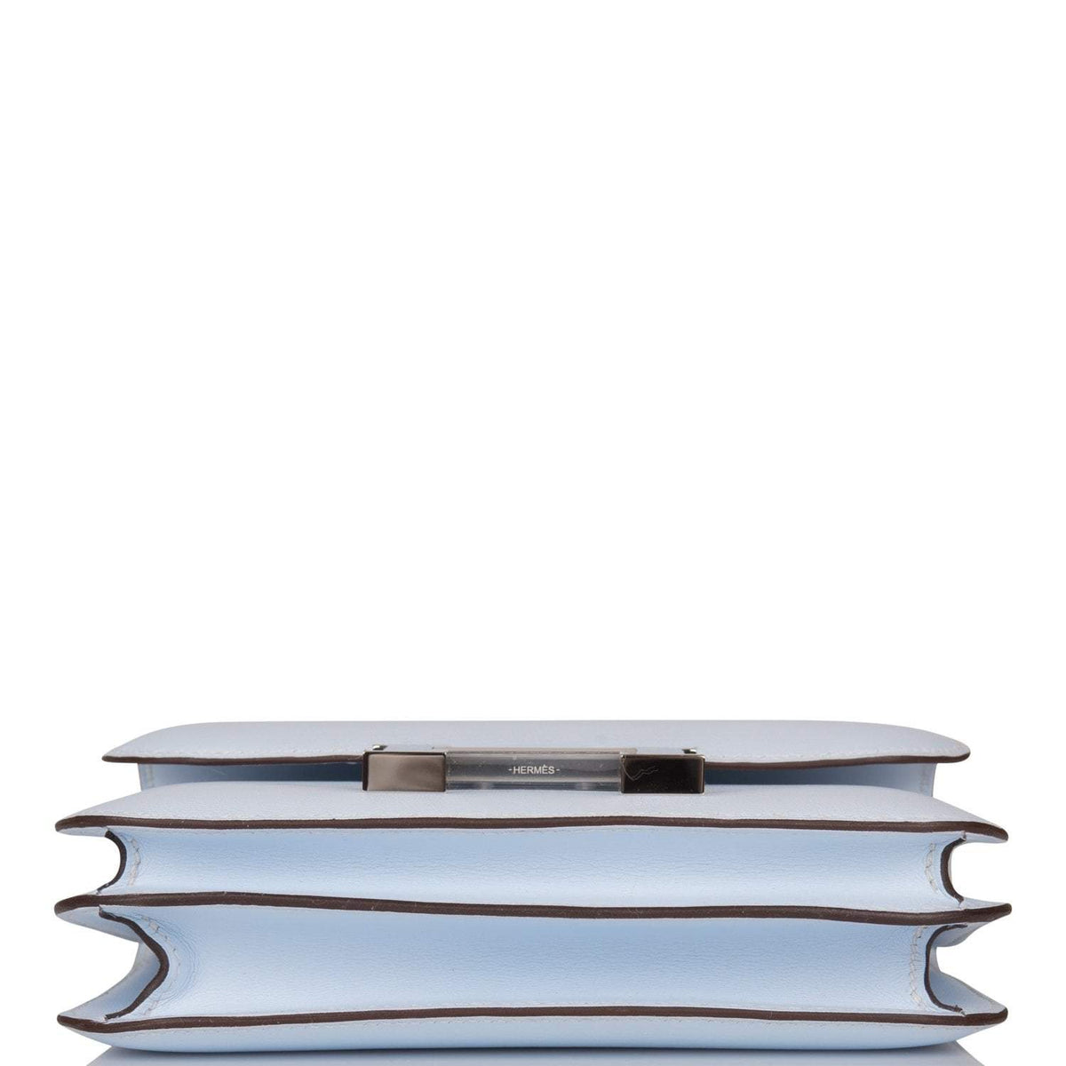 Hermes Bleu Brume Swift Mini Constance 18cm Palladium Hardware BagAg