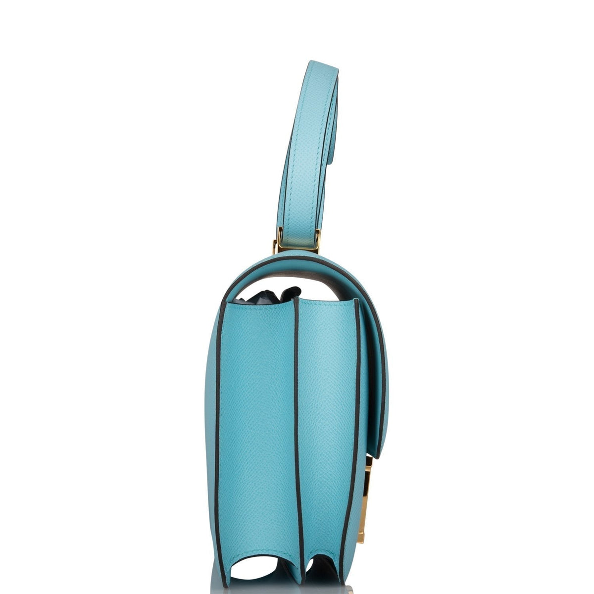 Hermes Bleu Atoll Epsom Constance 24cm Gold Hardware BagAg