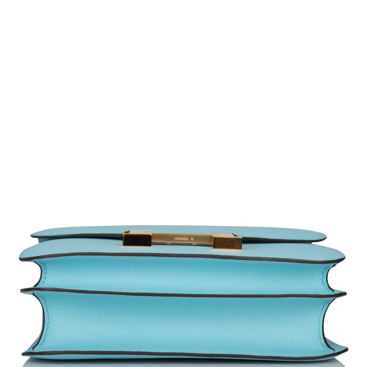 Hermes Bleu Atoll Epsom Constance 24cm Gold Hardware BagAg
