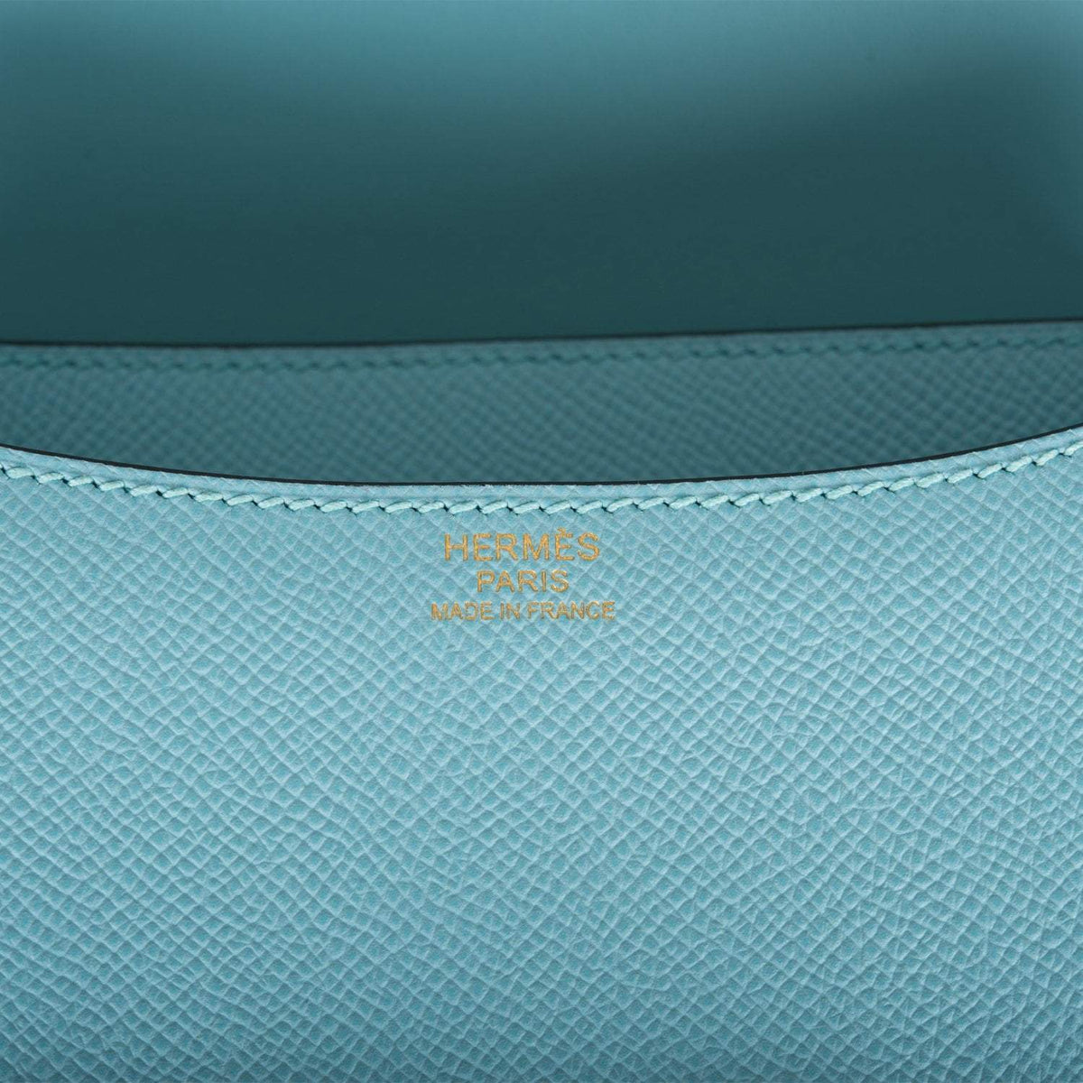 Hermes Bleu Atoll Epsom Constance 24cm Gold Hardware BagAg
