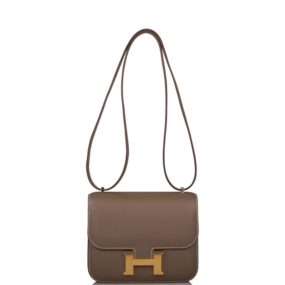 Hermes Etoupe Epsom Mini Constance 18cm Gold Hardware Hermes