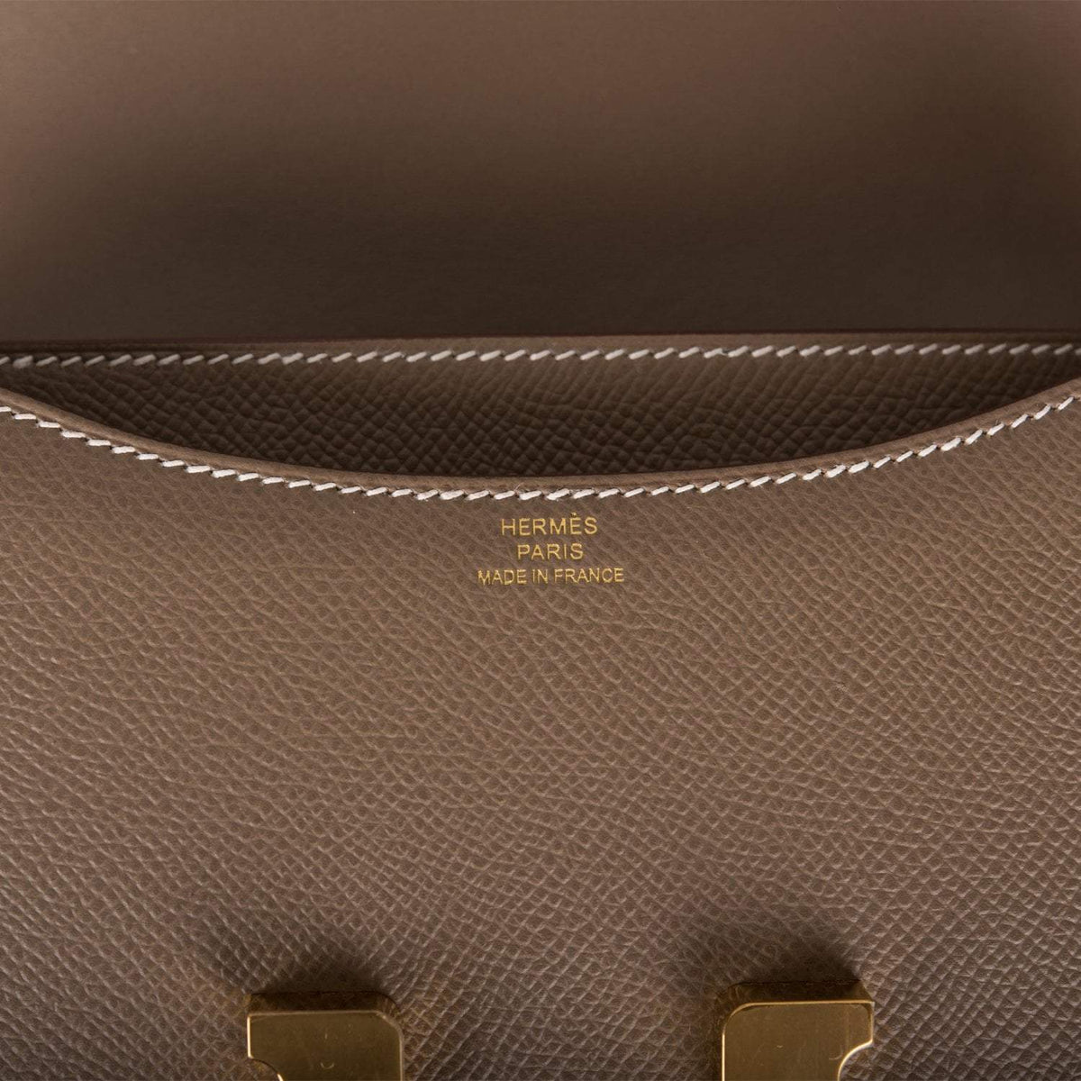 Hermes Etoupe Epsom Mini Constance 18cm Gold Hardware Hermes