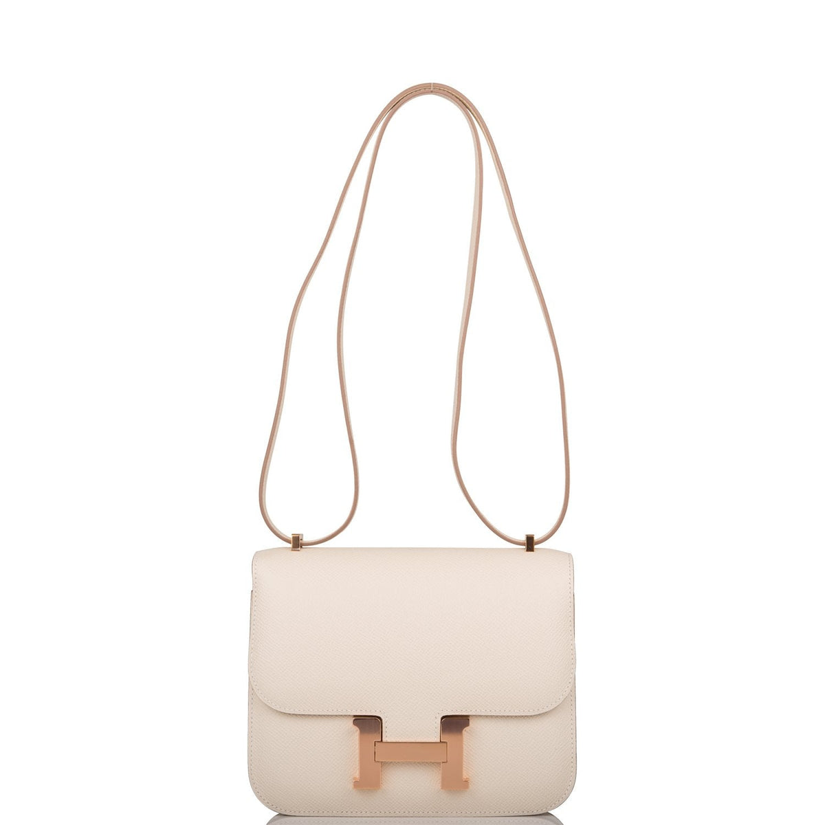 Hermes Craie Epsom Mini Constance 18cm Rose Gold Hardware Hermes
