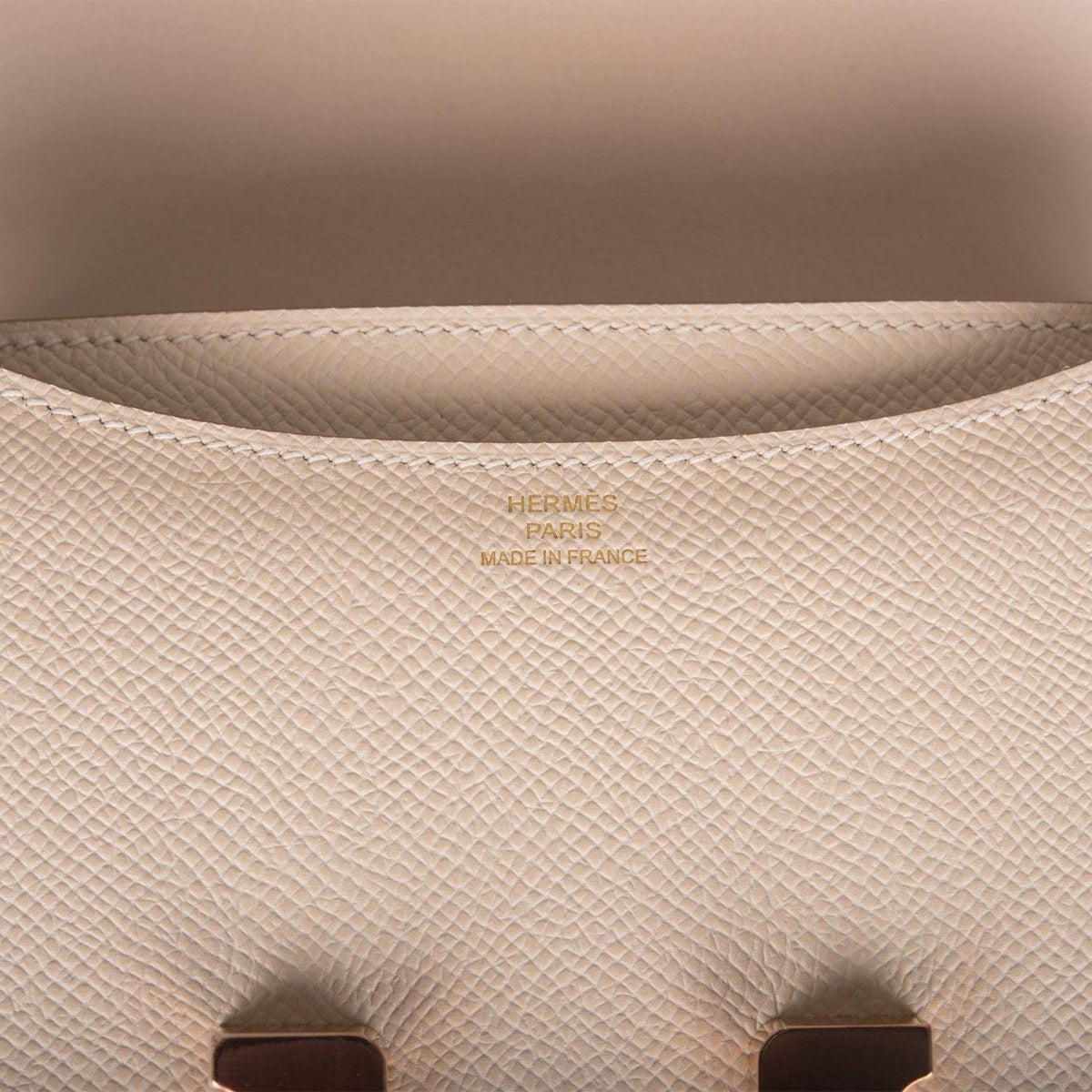 Hermes Craie Epsom Mini Constance 18cm Rose Gold Hardware Hermes