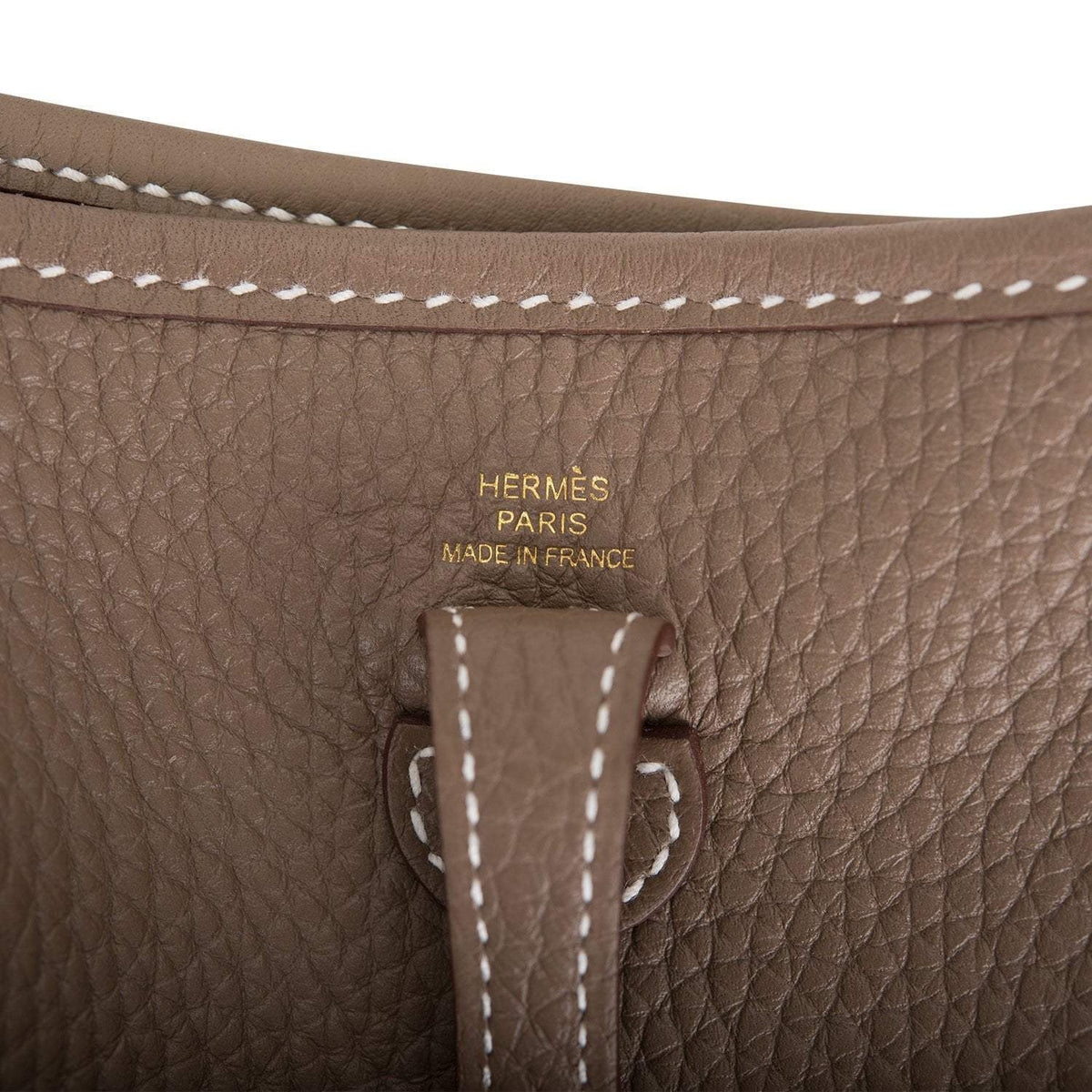 Hermes Etoupe Clemence Evelyne TPM Bag Gold Hardware Hermes
