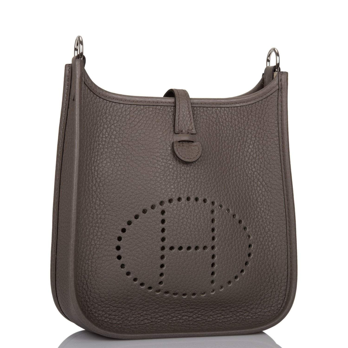 Hermes Etain Clemence Evelyne TPM Bag Palladium Hardware BagAg