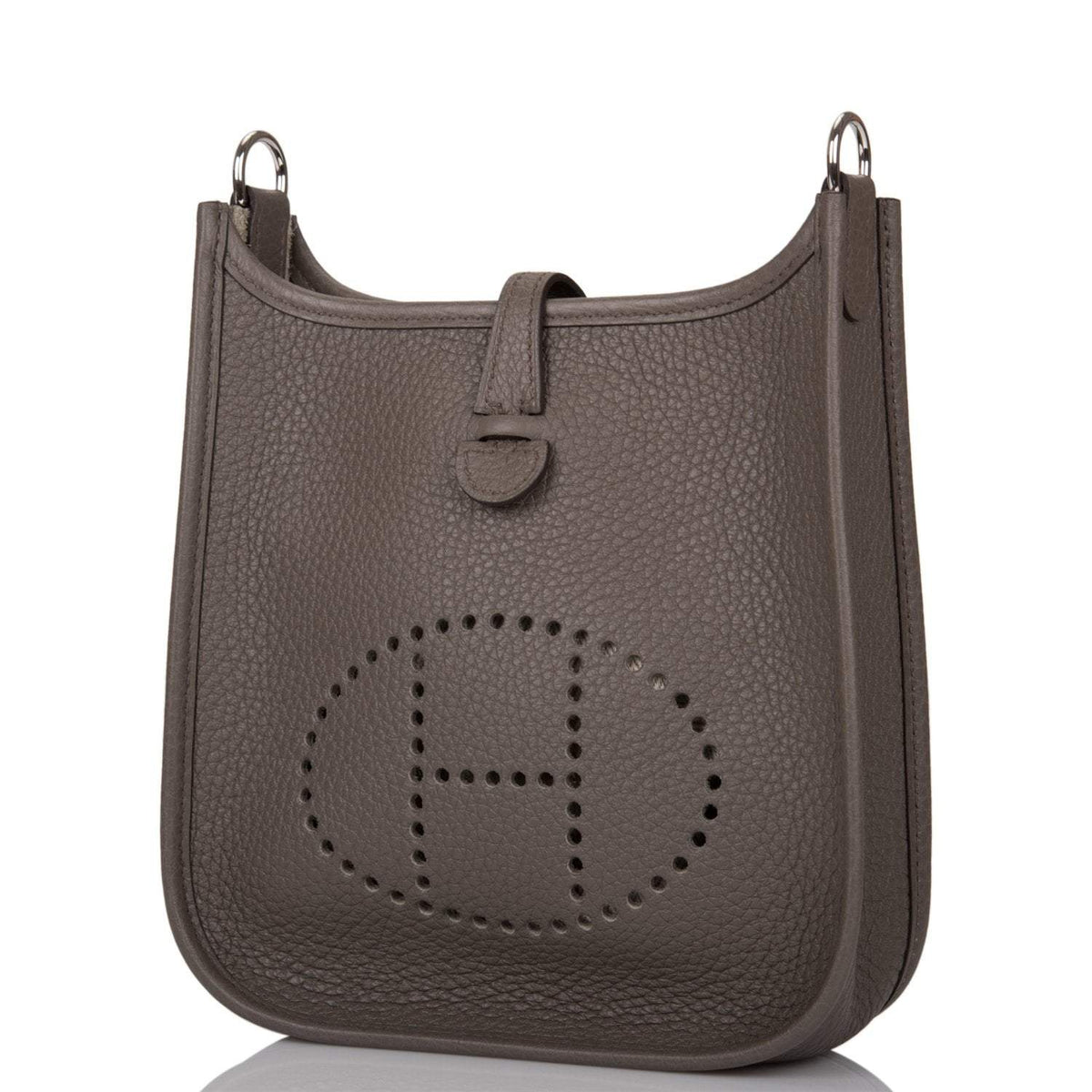 Hermes Etain Clemence Evelyne TPM Bag Palladium Hardware BagAg