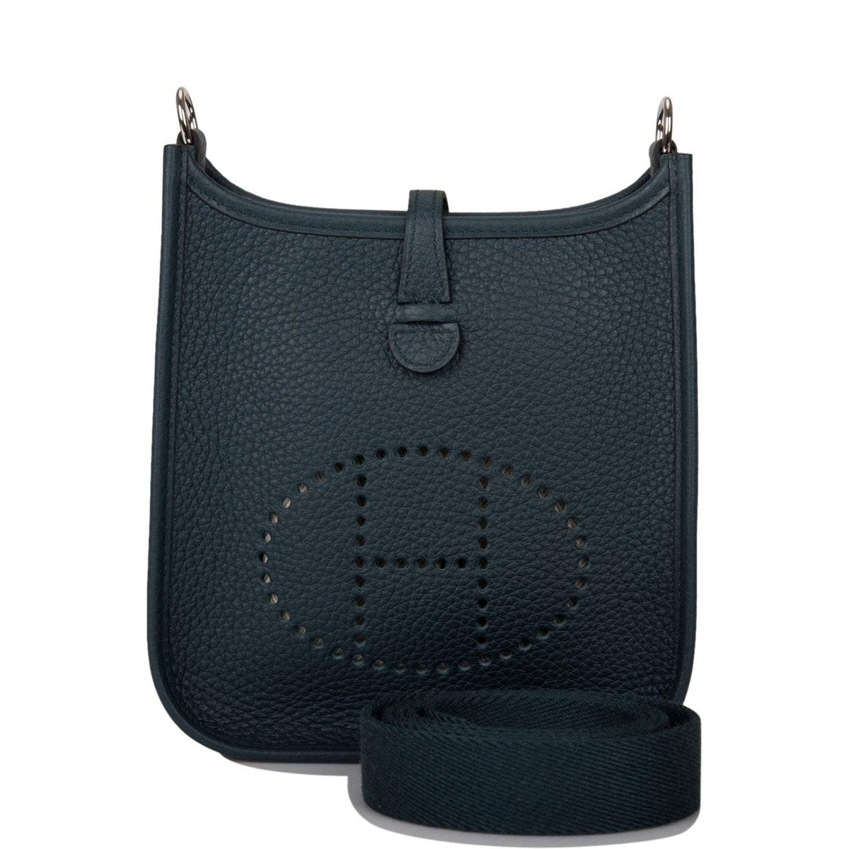 Hermes Vert Cypress Clemence Evelyne TPM Bag Palladium Hardware Hermes